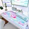 BelugaDesign Dreamy Bubble Desk Mat Large Pastel Rainbow Anime Star Blue Pink Purple Mousepad Cute Kawaii Gaming PC Laptop Mat Candy Wizard Ball Keyboard Protector Office Home Decor Blotter