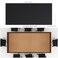 MAIDERN Leather Desk Mat Large XL 748 x 354 Reversible Office Desk Pad Mat Cork Leather Large Mouse pad for Desk Waterproof Computer Desk Mat for Gaming Home Office Black