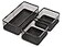 1InTheOffice Desk Baskets and Organizers Tray Black Mesh Tray Black Wire Mesh 3Compartment Stackable