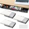 SOUJOY 3 Pack Under Desk Drawer SelfAdhesive Slide Out Organizer Tray Plastic Under Table Attachable Hidden Storage Organizer for Office Home School Kitchen Sewing Table