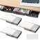SOUJOY 3 Pack Under Desk Drawer SelfAdhesive Slide Out Organizer Tray Plastic Under Table Attachable Hidden Storage Organizer for Office Home School Kitchen Sewing Table