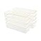 Martha Stewart Kerry Plastic Stackable Office Desk Drawer Organizers 9 x 3 8 Pack with Gold Trim