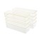 Martha Stewart Kerry Plastic Stackable Office Desk Drawer Organizers 9 x 3 8 Pack with Gold Trim