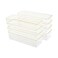 Martha Stewart Kerry Plastic Stackable Office Desk Drawer Organizers 9 x 3 8 Pack with Gold Trim