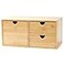 Wisuce Bamboo Desk Drawer Organizer Desktop Organizer with Drawers Tabletop Storage Organization Box for Office Home Toiletries Supplies Vanity No Assembly Required3 Drawersleft right
