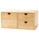 Wisuce Bamboo Desk Drawer Organizer Desktop Organizer with Drawers Tabletop Storage Organization Box for Office Home Toiletries Supplies Vanity No Assembly Required3 Drawersleft right