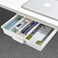 GGIANTGO Under Desk Drawer Organizer SelfAdhesive Storage Office Home Stationery LargeWhite