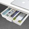 GGIANTGO Under Desk Drawer Organizer SelfAdhesive Storage Office Home Stationery LargeWhite