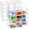 YOUEON 2 Pack Mini Desk Organizer with 12 Removable Drawers Clear Plastic Desktop Drawer Organizer Desk Craft Storage Box for DIY Crafts Art Supply Office Cosmetic Jewelry