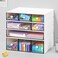 MYKASEN Desk Organizer with 9 Drawers 4 Tier Plastic Stackable Storage Drawers for Desk Storage Office Stationary Makeup Organizer Suit for Home Office and School