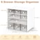 MYKASEN Desk Organizer with 9 Drawers 4 Tier Plastic Stackable Storage Drawers for Desk Storage Office Stationary Makeup Organizer Suit for Home Office and School