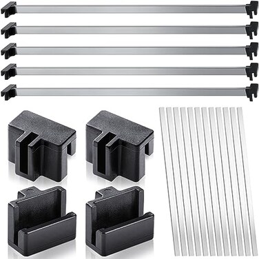 Epakh 36 Pcs Metal File Cabinet Rails Set Include 12 Cabinet Divider Rails 24 Hanging File Rail Clips for Hanging Folder Frame Bars Office Storage Drawer Thickness Less Than 18 InchAluminum