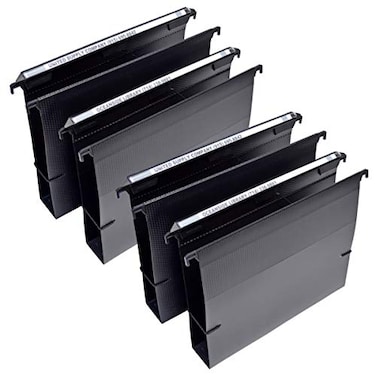 Ultimate Office MagniFile ExtraCapacity Hanging File Folders 2 BoxBottom Letter Size Feature WrapAround Bungee Security Cord Set of 4