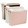 Y YOMA 6 Pack Rose Gold Hanging File Folders with Pocket Letter Size Decorative File Folder Cute Pretty Hanging Folder for Office Home School with 15Cut Adjustable Tabs Inner Storage Pockets