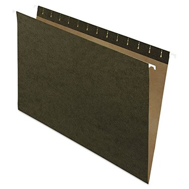 Pendaflex 81620EE Recycled Hanging Folders Legal Size Standard Green 25BX 81620