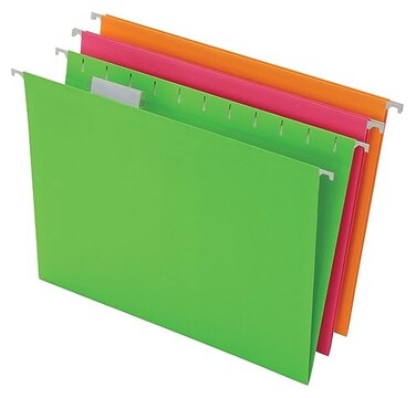 Pendaflex Glow Hanging File Folders Letter Size Assorted Case Pack of 12 81670