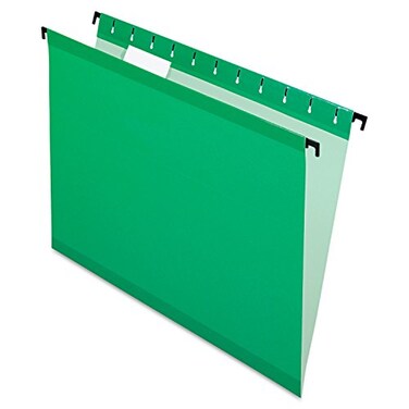 Pendaflex SureHook Reinforced Hanging Folders Legal Size Bright Green 15 Cut 20BX 6153 15 BGR