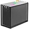 GoldOrcle Hanging File Organizer LetterSize File Holder Filing Box with 5 Hanging Folders Metal Mesh Desk File Folder StorageNo Assembly Required with 5 Grey Folders