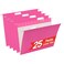 VZCPYTPM 25 Pack Hanging File Folders Letter SizePink Reliable Hanging Folders for Filing CabinetReinforced Rods for Smooth GlidingIncludes 15 Adjustable Tabs InsertsIdeal for Home Office