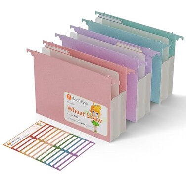 EcoStash Extra Capacity Hanging File Folders 315 Reinforced Wheat Straw Expanding Hanging Folder Letter Size Heavy Duty for Filing Cabinets File Organizer for Office Home3 Packs