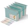 EcoStash Extra Capacity Hanging File Folders 315 Reinforced Wheat Straw Expanding Hanging Folder Letter Size Heavy Duty for Filing Cabinets File Organizer for Office HomeSky Blue3 Packs