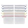 Oxford Reinforced Zip Pouches 10 Pack 13316 x 10716 Translucent Poly Bag White Mesh Lining Red Yellow Green Purple Blue Zippers 77707