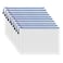 AUSTARK 10 Pcs Zipper File Bags Waterproof Plastic Mesh Pouch for Office School Board Game Storage Bags A4 Size 134x94 White and Blue