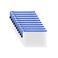 AUSTARK 10 Pcs Zipper File Bags Waterproof Plastic Mesh Pouch for Office School Board Game Storage Bags B6 Size 76x53 White and Blue