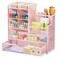 Marbrasse Mesh Desk Organizer with Drawer MultiFunctional Pencil Organizer 12 Compartments Pink Modern Minimalist