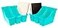 Storex Small Book Bin Linking Storage Bin Dry Erase Surface 1175 x 85 x 45 STEM Turquoise Pack of 6