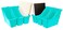 Storex Small Book Bin Linking Storage Bin Dry Erase Surface 1175 x 85 x 45 STEM Turquoise Pack of 6
