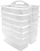 Teacher Created Resources Clear Portable Plastic Storage Caddy 6Pack for Classrooms Kids Room and Office Organization 3 Compartments
