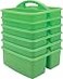 Teacher Created Resources Mint Portable Plastic Storage Caddy 6Pack for Classrooms Kids Room and Office Organization 3 Compartment
