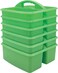 Teacher Created Resources Mint Portable Plastic Storage Caddy 6Pack for Classrooms Kids Room and Office Organization 3 Compartment