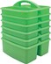 Teacher Created Resources Mint Portable Plastic Storage Caddy 6Pack for Classrooms Kids Room and Office Organization 3 Compartment