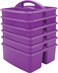 Teacher Created Resources Purple Portable Plastic Storage Caddy 6Pack for Classrooms Kids Room and Office Organization 3 Compartment