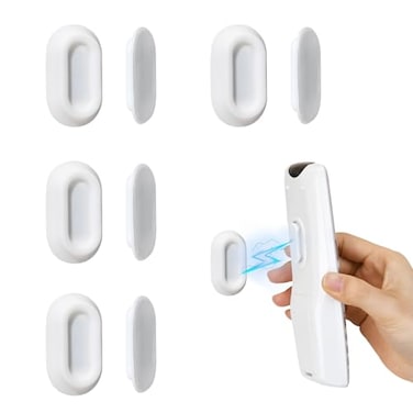 XYOFUN Magnetic Remote Control Holder Wall Mount 4 Pcs No Drill SelfAdhesive Organizer for Air Conditioner TV Remotes Storage Caddy for Televisions Backside White