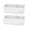 loukin Magnetic and Adhesive Marker Holder Dry Erase Accessory Tray Magnetic Storage Organizer for Whiteboard Glass or Refrigerators 2 PackWhite