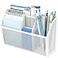DALTACK Magnetic Pencil Holder Magnetic Shelf for the Whiteboard 3Grid Mesh Magnetic Pen Holder for Refrigerator Magnetic Organizer Locker Accessories Organizer for Home School and Office White