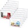 Chengu 12 Pcs Clear Zipper Pouches PVC Makeup Pouch Envelopes Folder Storage Multipurpose Pencil Pouch Document File Organization Bags for Office Travel Makeup Home Supplies10 x 8 x 02 InchWhite