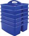 Teacher Created Resources Blue Portable Plastic Storage Caddy 6Pack for Classrooms Kids Room and Office Organization 3 Compartment