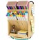 DF DARFOO Bamboo Desk Organizer Storage Accessories Ultralarge 13 compartments 1000 Pencil Holder Capacity Easy DIY Assembly Rotating Desktop Organizer Cosmetics and Office Supplies