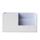 KINGFOM Desk Organizer Office Supplies Caddy Pu Leather Multifunction Storage Box PenPencilCell phone Business Name Cards Remote Control Holder White