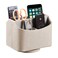 PUSU Leather 360Rotatable Remote Control HolderNightstand TV Remote CaddyOffice Supplies Desktop OrganizerSpinning Storage Box for PenMailPhoneDVD BluRay Media Player Heater Controllers