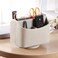 PUSU Leather 360Rotatable Remote Control HolderNightstand TV Remote CaddyOffice Supplies Desktop OrganizerSpinning Storage Box for PenMailPhoneDVD BluRay Media Player Heater Controllers