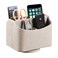 PUSU Leather 360Rotatable Remote Control HolderNightstand TV Remote CaddyOffice Supplies Desktop OrganizerSpinning Storage Box for PenMailPhoneDVD BluRay Media Player Heater Controllers