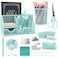 Shellvcase 12 in 1 Green Desk Organizers Accessories Set Office Supplies Include Stapler Pen Holder Tape Holder Scissors Ruler Staple Remover for Home School
