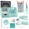 Shellvcase 12 in 1 Green Desk Organizers Accessories Set Office Supplies Include Stapler Pen Holder Tape Holder Scissors Ruler Staple Remover for Home School
