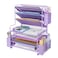 Simple Trending 7 Tier Desk File Organizer Letter Tray Paper Organizer with Pen Holder and Metal Hanging Basket Purple