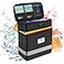 ZOOPIP Fireproof File Box with Lock 2 Layer Document Box Storage Organizer Suitable for Hanging File Folders in Letter Size Collapsible File Box Reflective Strip for Fast Find 1226122 Black